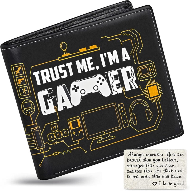 Mindow Boys Wallet for Kids, Teen Boy Soccer Wallets 9-12 8-10 8-12, Cool Novelty Leather Bifold Rfid Blocking Purse Coin Pocket Zipper Id Window for Children Men Male Youth Guys Birthday Christmas Gifts - Image 1